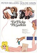 En flicka på gaffeln 1970 poster Goldie Hawn Peter Sellers Tony Britton Roy Boulting Damer Mat och dryck