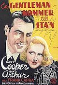 En gentleman kommer till stan 1936 poster Gary Cooper Jean Arthur Frank Capra