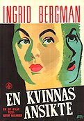 En kvinnas ansikte 1938 movie poster Ingrid Bergman Anders Henrikson Gustaf Molander Writer: Gösta Stevens Poster artwork: Birger Lundqvist