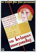 En kvinnas morgondag 1931 movie poster Vera Schmiterlöw