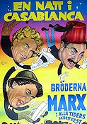 A Night in Casablanca 1946 movie poster The Marx Brothers Groucho Marx Harpo Marx Chico Marx Archie Mayo