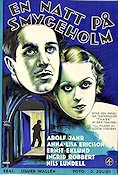 En natt på Smygeholm 1933 movie poster Adolf Jahr Annalisa Ericson