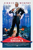 Coming to America 1988 movie poster Eddie Murphy Paul Bates Garcelle Beauvais Arsenio Hall John Landis