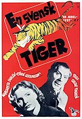 En svensk tiger 1948 movie poster Edvin Adolphson Margaretha Fahlén Erik Bullen Berglund Gustaf Edgren