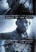 Enemy of the State 1998 movie poster Will Smith Gene Hackman Jon Voight Tony Scott