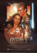 Episode II Attack of the Clones 2002 movie poster Ewan McGregor Natalie Portman Hayden Christensen Christopher Lee George Lucas Find more: Star Wars