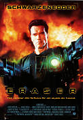 Eraser 1996 movie poster Arnold Schwarzenegger Vanessa Williams James Caan Chuck Russell