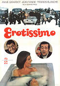 Erotissimo 1969 movie poster Annie Girardot Jean Yanne Gérard Pires Cars and racing