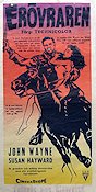 The Conqueror 1956 movie poster John Wayne Susan Hayward Pedro Armendariz Dick Powell