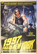 Escape From New York 1981 movie poster Kurt Russell Lee Van Cleef Ernest Borgnine Donald Pleasence Isaac Hayes John Carpenter Poster artwork: Renato Casaro Cult movies Find more: Large Poster