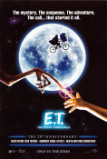 E.T. the Extra-Terrestrial 1982 movie poster Dee Wallace Drew Barrymore Steven Spielberg Writer: Melissa Mathison