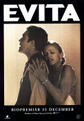 Evita 1996 movie poster Madonna Antonio Banderas Jonathan Pryce Alan Parker Music: Andrew Lloyd Webber Musicals