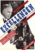 Excellensen 1944 movie poster Lars Hanson Gunnar Sjöberg Elsie Albiin Hasse Ekman