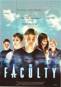 The Faculty 1998 poster Jordana Brewster Josh Hartnett Elijah Wood Salma Hayek Robert Rodriguez School