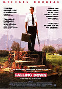 Falling Down 1993 movie poster Michael Douglas Robert Duvall Barbara Hershey Joel Schumacher Guns weapons