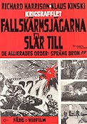 Fallskärmsjägarna slår till 1970 poster Richard Harrison Klaus Kinski Pilar Velazquez Maurizio Pradeaux Fallskärm Krig