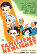 Familjens hemlighet 1936 movie poster Olof Winnerstrand Karin Swanström Erik Bullen Berglund Gustaf Molander Writer: Gösta Stevens