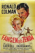 The Prisoner of Zenda 1938 movie poster Ronald Colman Madeleine Carroll Douglas Fairbanks Jr Adventure and matine