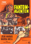 Fantomagenten 1965 poster Jean Marais Marisa Mell Gerard Tichy Gilles Grangier Tåg Damer Agenter