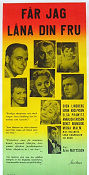 Får jag låna din fru 1959 movie poster Sven Lindberg Elsa Prawitz Nils Hallberg Annalisa Ericson Arne Mattsson