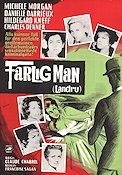 Farlig man 1963 poster Michele Morgan Danielle Darrieux Hildegard Knef Claude Chabrol Text: Francoise Sagan