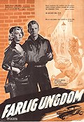 Farlig ungdom 1953 movie poster Ib Mossin Birgitte Bruun Per Lauesgaard Lau Lauritzen Denmark