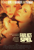 Farligt spel 1992 poster Richard Gere Kim Basinger Uma Thurman Phil Joanou