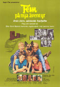 De 5 og spionerne 1969 movie poster Lone Thielke Mads Rahbek Niels Kibenich Katrine Hedman Writer: Enid Blyton Denmark Kids