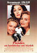Enemies a Love Story 1991 movie poster Lena Olin Ron Silver Anjelica Huston Paul Mazursky