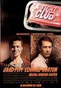 Fight Club 1999 movie poster Brad Pitt Edward Norton Meat Loaf Helena Bonham Carter Zach Grenier David Fincher Cult movies