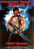 First Blood 1982 movie poster Sylvester Stallone Brian Dennehy Richard Crenna Ted Kotcheff Poster artwork: Drew Struzan Find more: Rambo