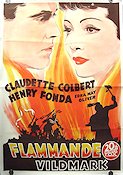 Drums Along the Mohawk 1940 movie poster Claudette Colbert Henry Fonda John Ford