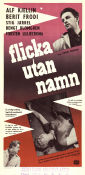 Flicka utan namn 1954 movie poster Alf Kjellin Berit Frodi Stig Järrel Torgny Wickman