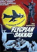 Flygplan saknas 1965 poster Olle Johansson Text: Per Wahlöö Flyg