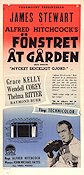 Rear Window 1954 movie poster James Stewart Grace Kelly Wendell Corey Alfred Hitchcock