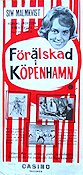 Förälskad i Köpenhamn 1961 movie poster Siw Malmkvist