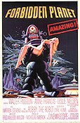 Forbidden Planet 1956 movie poster Walter Pidgeon Anne Francis Fred M Wilcox Robots