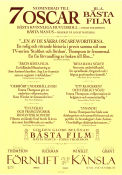 Förnuft och känsla 1995 poster Emma Thompson Kate Winslet Ang Lee Text: Jane Austen