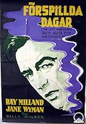 Förspillda dagar 1946 poster Ray Milland Jane Wyman Billy Wilder