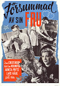 Försummad av sin fru 1947 movie poster Karl-Arne Holmsten Irma Christenson Agneta Prytz Gösta Folke Eric Rohman art