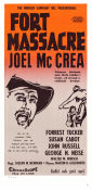 Fort Massacre 1958 poster Joel McCrea Forrest Tucker John Russell Joseph M Newman