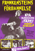 The Curse of Frankenstein 1957 movie poster Peter Cushing Christopher Lee Hazel Court Terence Fisher Production: Hammer Films