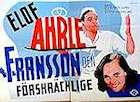 Fransson den förskräcklige 1941 movie poster Elof Ahrle Find more: Large poster