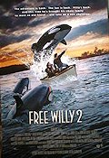 Free Willy 2 1995 movie poster Jason James Richter Fish and shark