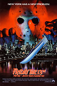 Friday the 13th part 8 1989 movie poster Jensen Daggett Kane Hodder Rob Hedden