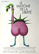 Le fantome de la liberte 1974 movie poster Michael Lonsdale Luis Bunuel Artistic posters