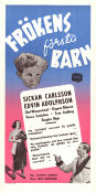 Frökens första barn 1950 movie poster Sickan Carlsson Edvin Adolphson Olof Winnerstrand Schamyl Bauman Kids