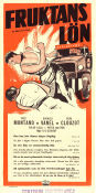 Le salaire de la peur 1953 movie poster Yves Montand Charles Vanel Peter van Eyck Henri-Georges Clouzot