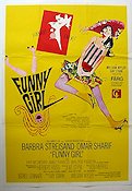Funny Girl 1969 movie poster Barbra Streisand Omar Sharif Musicals