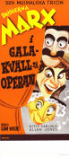 A Night at the Opera 1935 movie poster The Marx Brothers Bröderna Marx Groucho Marx Chico Marx Harpo Marx Sam Wood Musicals Poster artwork: Walter Bjorne Smoking